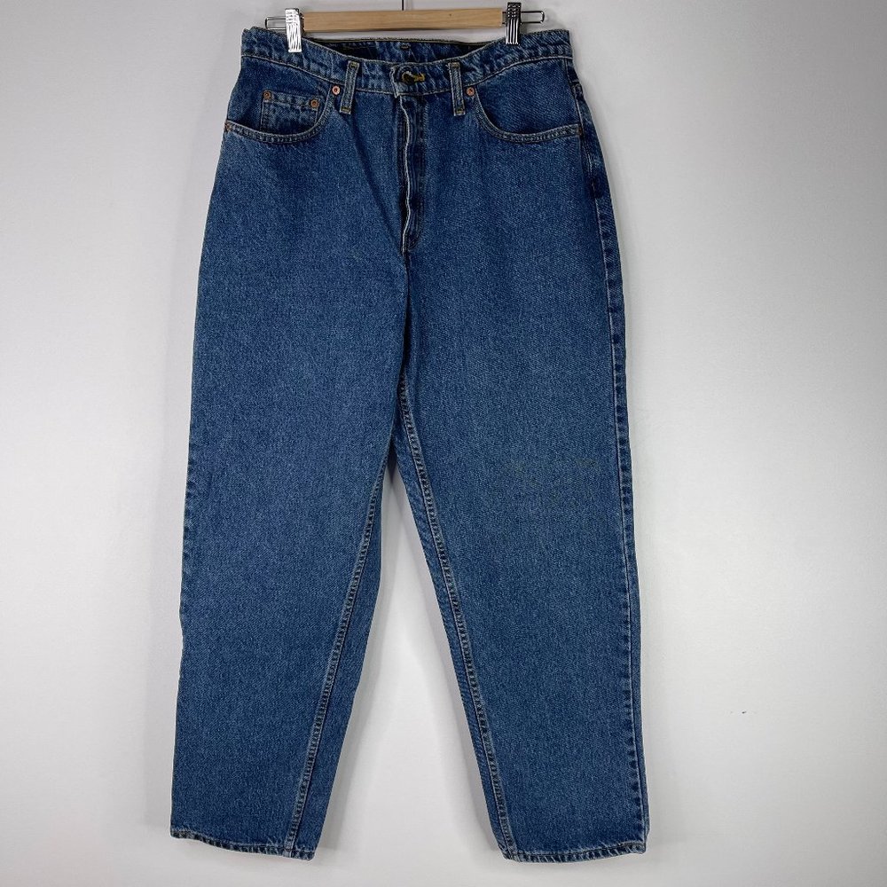 LEVI'S 535 Men Blue Denim High Rise Regular Fit Straight Leg Jeans W36/L32